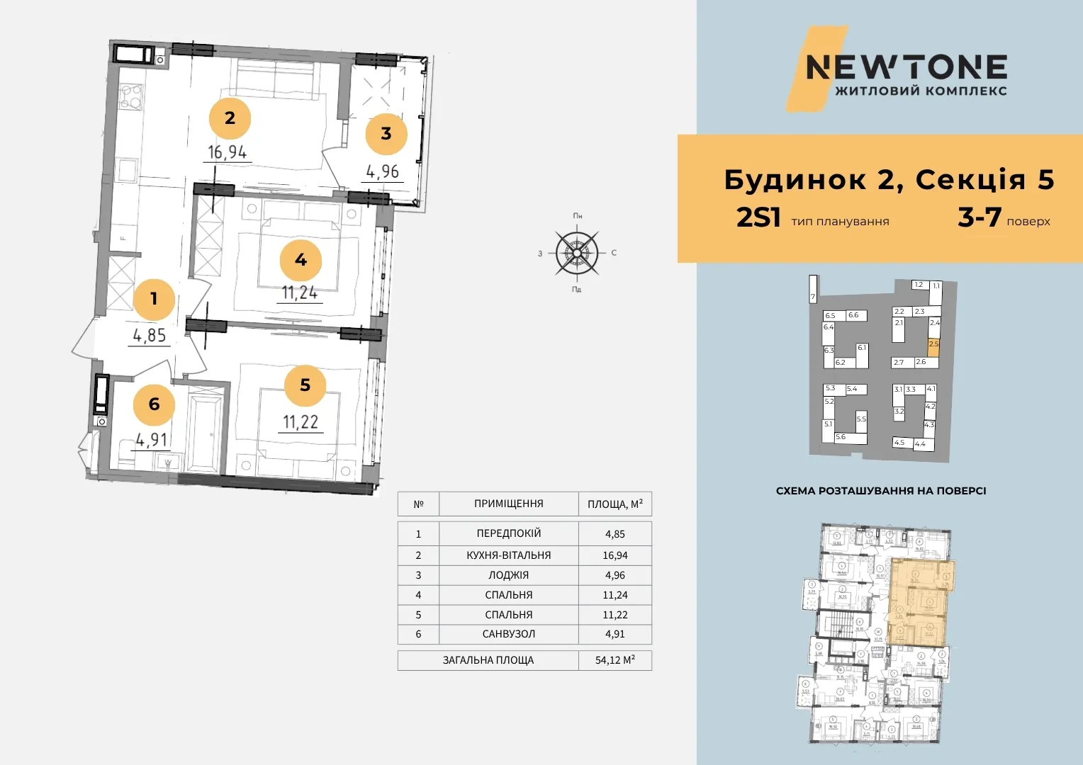 однокімнатна квартира в новобудові